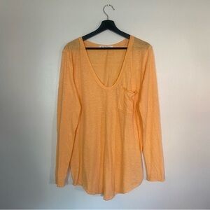 We The Free Orange Long-Sleeve T-Shirt – Medium